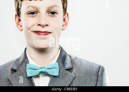 Boy wearing Bow Tie Banque D'Images