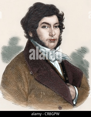 Jean-François Champollion (1790-1832). Decipherer français disciple classique, de l'Egyptian hieroglyphs. Banque D'Images