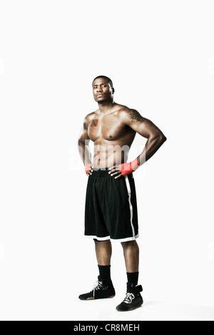 Portrait de boxer Banque D'Images