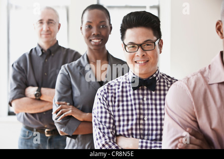 Portrait des gens d'une ligne Banque D'Images