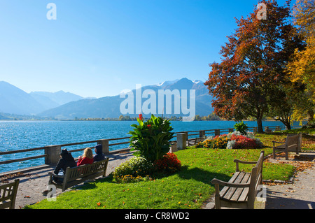 Zell am See, le lac de Zell, région de Pinzgau, Salzburger Land, Autriche, Europe Banque D'Images