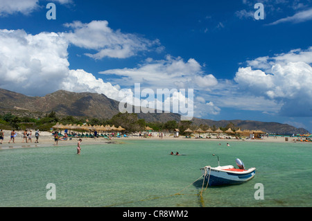 Plage d'Elafonissi, côte sud-ouest, Crète, Grèce, Europe Banque D'Images