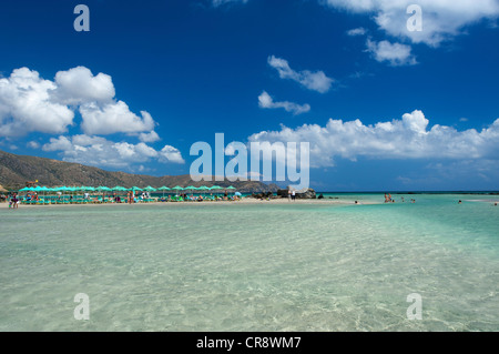 Plage d'Elafonissi, côte sud-ouest, Crète, Grèce, Europe Banque D'Images