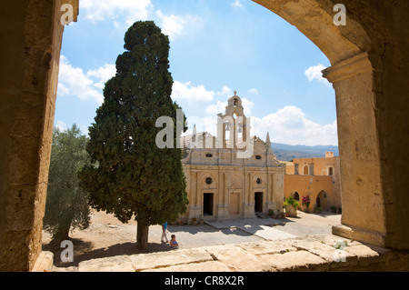 Moni Monastère d'Arkadi, Crète, Grèce, Europe Banque D'Images