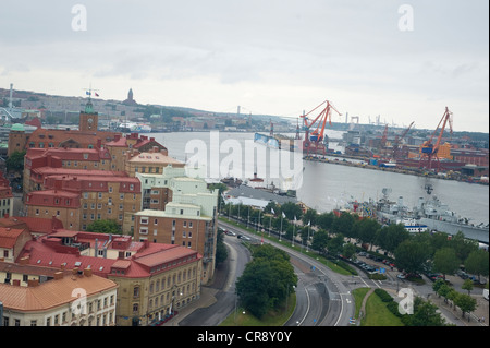 Göteborg, Suède vu du port Banque D'Images