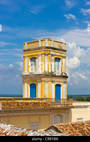 Bâtiments de la Plaza Mayor, Trinidad, site du patrimoine mondial de l'UNESCO, Cuba Banque D'Images