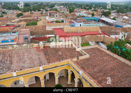 Les toits, Trinidad, site du patrimoine mondial de l'UNESCO, Cuba Banque D'Images