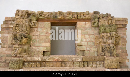 Porte à ruines de Copan, Site Maya de Copan, UNESCO World Heritage site, Honduras Banque D'Images