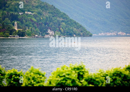 Vue panoramique,vue magnifique sur le Lac de Como, riche & célèbre,Villas de luxe, les lacs italiens, le lac de Côme, Italie Banque D'Images