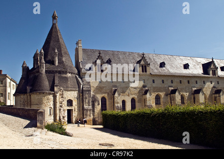 Cuisine de l'Abbaye de Fontevraud abbaye, construite à partir de 1105 à 1160, Fontevraud-l'Abbaye, vallée de la Loire près de Saumur Banque D'Images