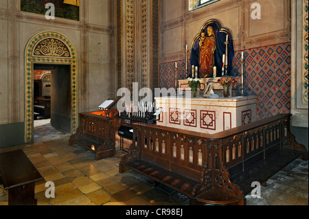 L'Église Ludwigskirche, Saint Louis, Autel latéral, Munich, Bavaria, Germany, Europe Banque D'Images