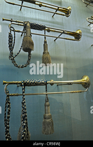 Trompettes naturelles de Nuremberg, créé entre 1676 et 1792, Musée national de Bavière, Munich, Bavaria, Germany, Europe Banque D'Images