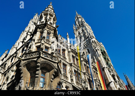 Nouvelle Mairie, Munich, Bavaria, Germany, Europe Banque D'Images