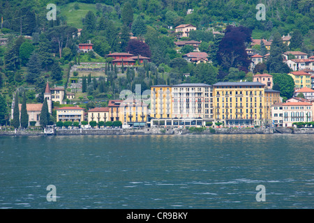 Vue panoramique,vue magnifique sur le lac du Bellagio,Villes, Candenabbia,Tremezzo, Menagio,Villas de luxe, les lacs italiens, le lac de Côme, Italie Banque D'Images