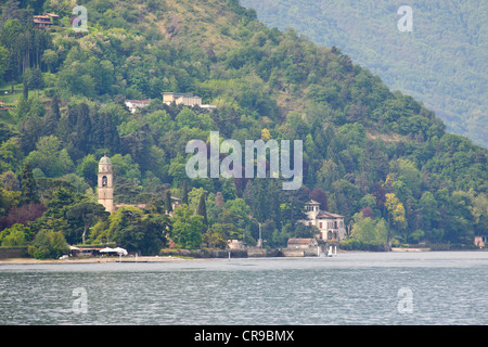 Vue panoramique,vue magnifique sur le Lac de Como, riche & célèbre,Villas de luxe, les lacs italiens, le lac de Côme, Italie Banque D'Images