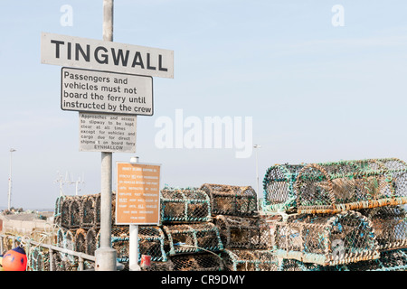 Tingwall Harbour - îles Orkney, Ecosse Banque D'Images