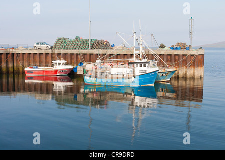 Tingwall Port et bateaux de pêche - îles Orkney, Ecosse Banque D'Images