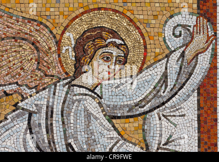 Fragment de l'icône en mosaïque situé à plus de colliers des Aleksandro-Neva au monastère de St.-Pétersbourg, Russie Banque D'Images