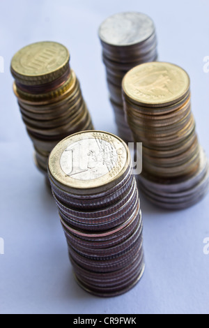 Pile d’une pièce Banque D'Images