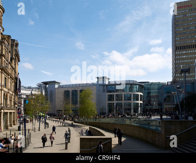 Exchange Square sans la grande roue à Manchester, UK Banque D'Images