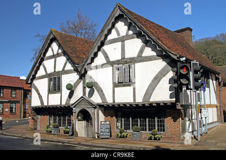 L'ancien presbytère de Chesil, Winchester, Hampshire, Angleterre. En date du 1459, mais que l'on croit être au début du 16e siècle. Banque D'Images