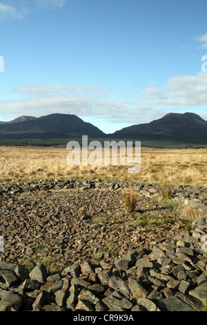 Fhinog Hills, Gwynedd, Pays de Galles, Royaume-Uni. Rhinog Rhinog Fawr à droite, sur la gauche. Fach Banque D'Images