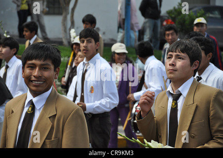 Fête de la Virgen del Rosario de Cusco fête/procession - Cusco, Pérou Banque D'Images