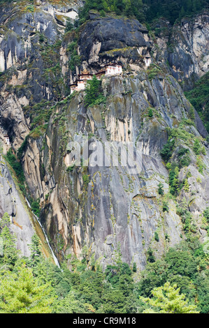 Taktshang Goemba, Nid des tigres, vallée de Paro, Bhoutan, Asie Banque D'Images