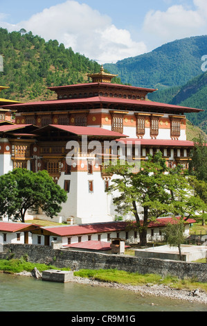 Punakha Dzong (1637), Punakha, Bhoutan, Asie Banque D'Images