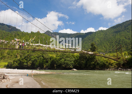 Pont de Punakha, Bhoutan, Asie Banque D'Images