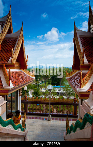 Wat temple de Chalong à Phuket Banque D'Images