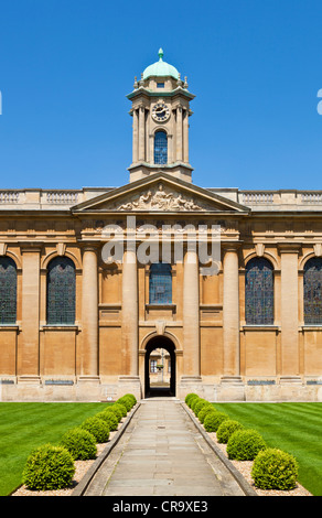 Queens College bâtiments principaux et quad avant l'Université d'Oxford Oxfordshire England UK GB EU Europe Banque D'Images