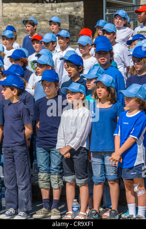 Paris, France, événements publics, Spring Music Festival, 'Fête de la musique", chorale d'enfants, Banque D'Images