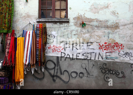 Palestine libre graffiti sur une rue dans le quartier touristique à La Paz, Bolivie Banque D'Images