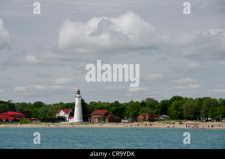 Port Huron, Michigan, st. claire entre le lac Huron et le lac érié. fort gratiot lumière, vers 1829. Banque D'Images