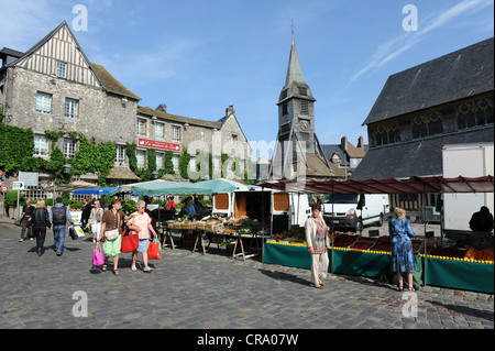 Marché de Honfleur Normandie France Banque D'Images