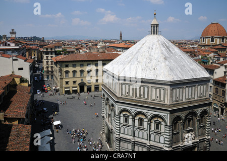 Le baptistère de Florence ou Battistero di San Giovanni, Florence, Toscane, Italie, Europe Banque D'Images