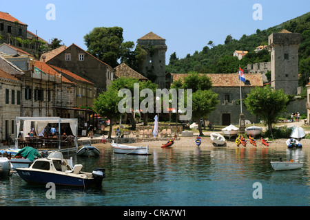 L'île de Sipan, la plus grande des îles Elaphites, Italy, Europe Banque D'Images