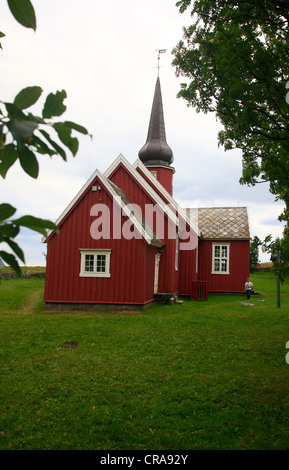 Flakstad Église, Flakstadoy, Lofoten, Norway, Scandinavia, Europe Banque D'Images