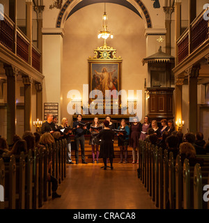 Chorale à l'Église, Frikirkjan Reykjavik Islande Banque D'Images