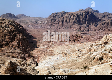 Vallée de Petra, capitale des Nabatéens, rock city, UNESCO World Hertage Site, Wadi Musa Banque D'Images