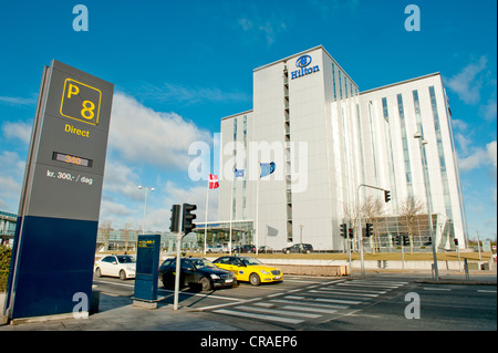 Hôtel Hilton de l'aéroport Kastrup de Copenhague, Danemark Banque D'Images