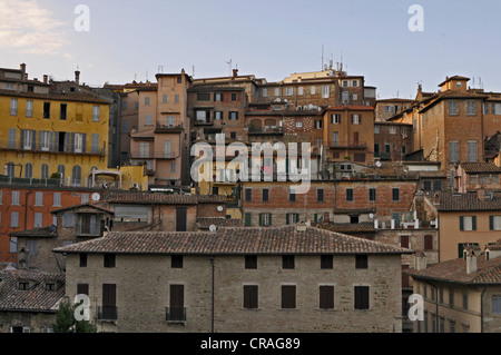 Maisons à Pérouse, Ombrie, Italie, Europe Banque D'Images