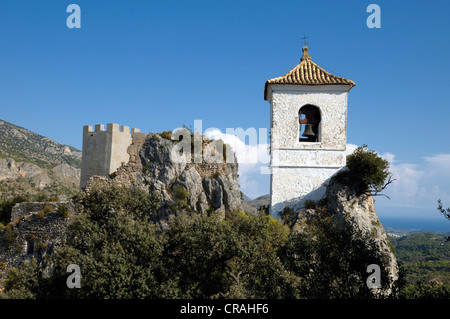 Bell Tower, Guadalest, Costa Blanca, Espagne, Europe Banque D'Images