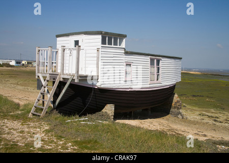 Bateaux-maison à Hayling Island sur la côte hampshire Banque D'Images