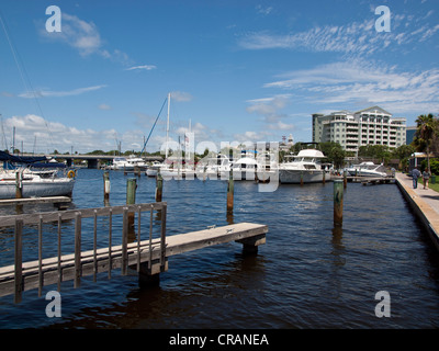 Yacht Club de Melbourne Harbor, dans l'Indian River Lagoon sur l'Intracoastal Waterway à Melbourne Florida USA Banque D'Images