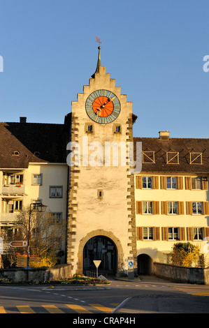 L'Untertor porte de ville de la vieille ville historique de Stein am Rhein, dans le canton de Schaffhouse, Suisse, Europe Banque D'Images