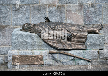 Monument, le cimetière militaire français de linge au Col du Wettstein, Alsace, France, Europe Banque D'Images