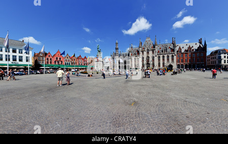 Provinciaal Hof, Cour provinciale, Grand-Place, centre historique de Bruges, site du patrimoine mondial de l'UNESCO, Flandre occidentale Banque D'Images