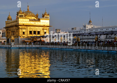 Harmandir Sahib ou Golden Temple, Amritsar, Punjab, en Inde, en Asie Banque D'Images